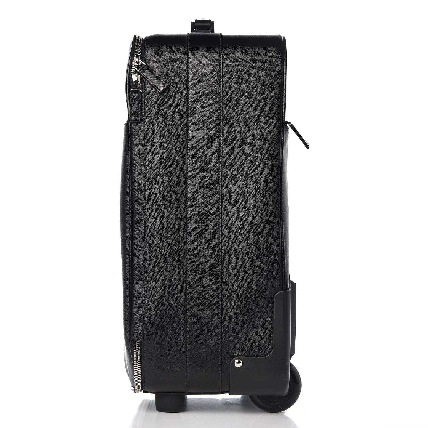 Saffiano Travel Trolley Luggage Black