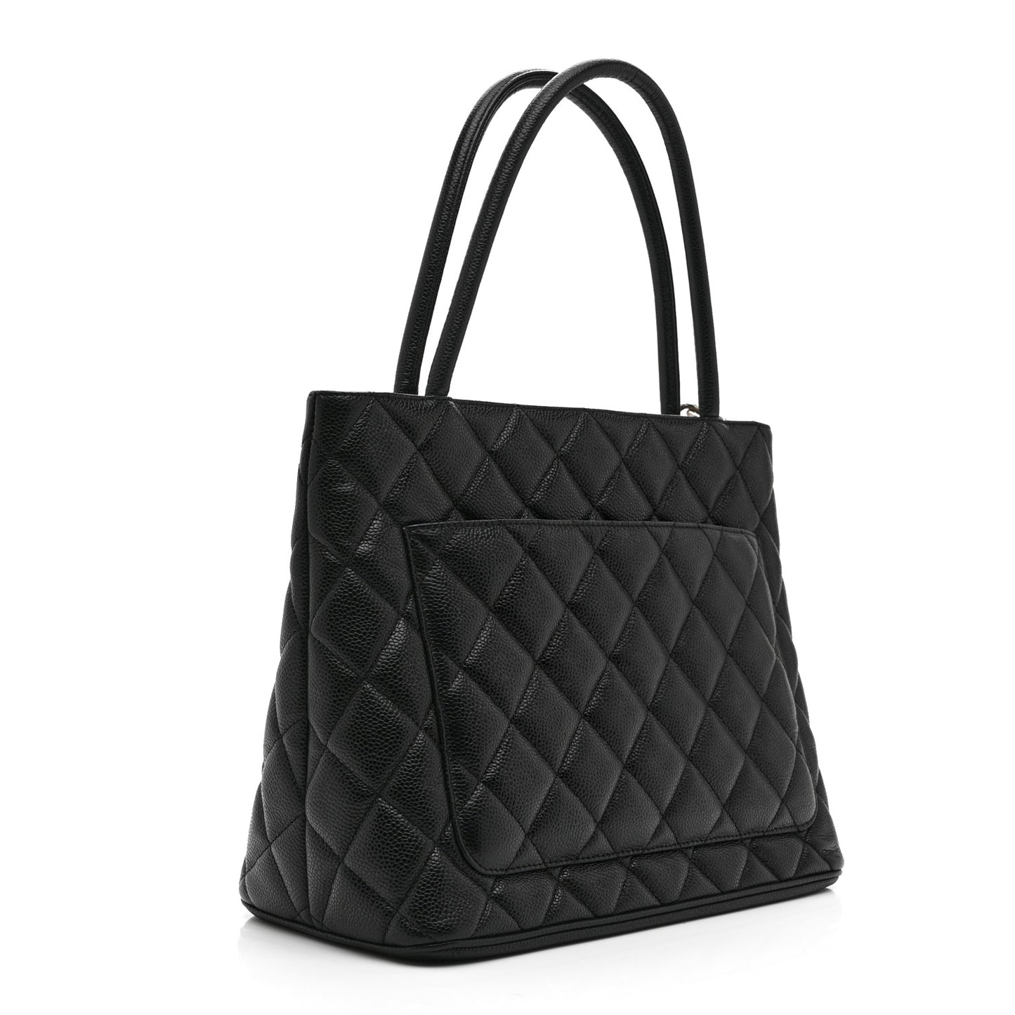 Caviar Quilted Medallion Tote Black
