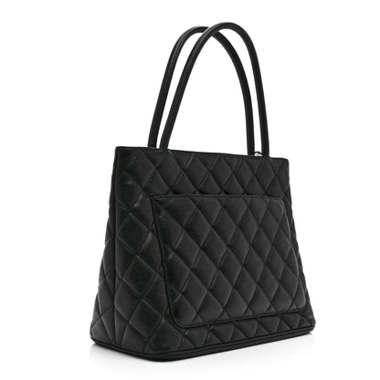 Chanel Caviar Quilted Medallion Tote Black 3 of 10