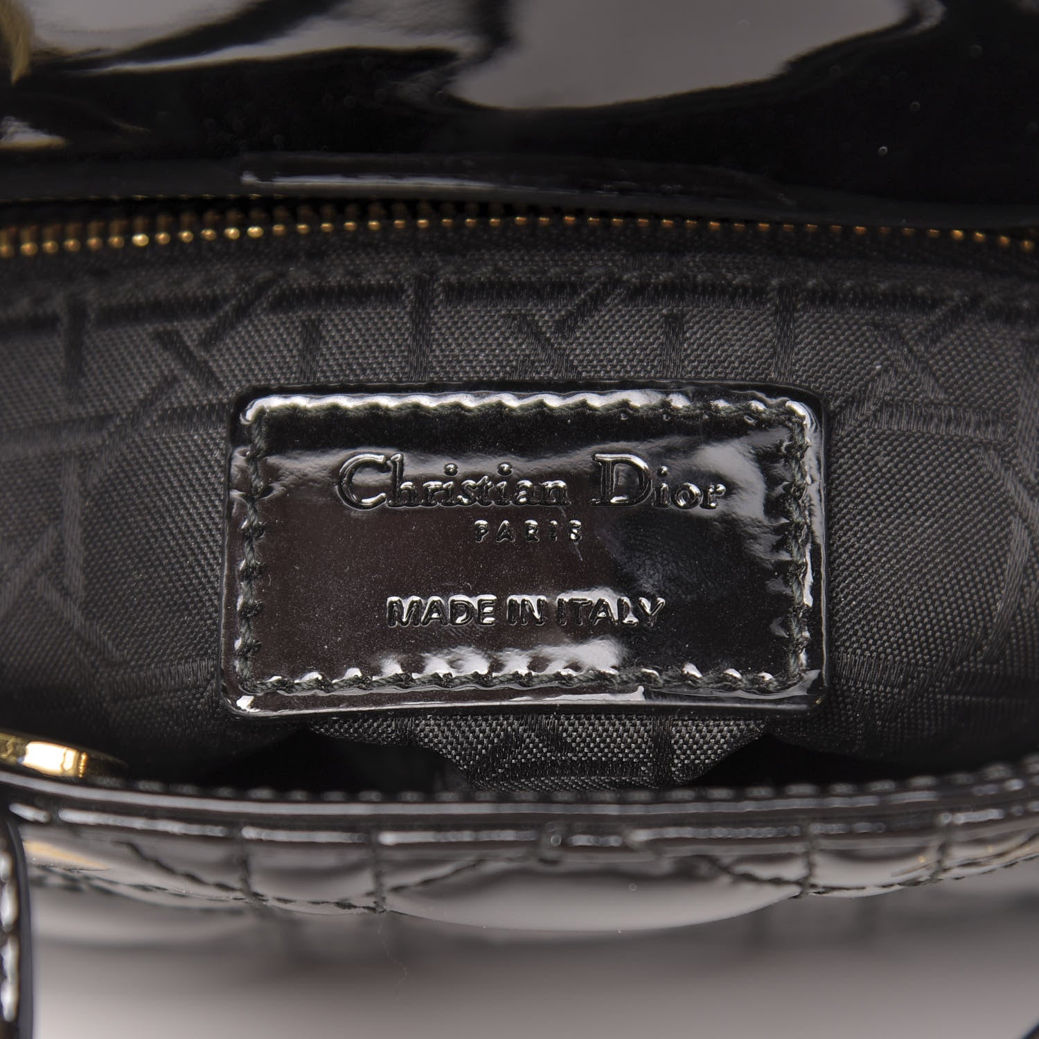 Christian Dior Patent Cannage Mini Lady Dior Black 6 of 10