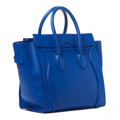 Celine Smooth Calfskin Mini Luggage Royal Blue 2 of 9