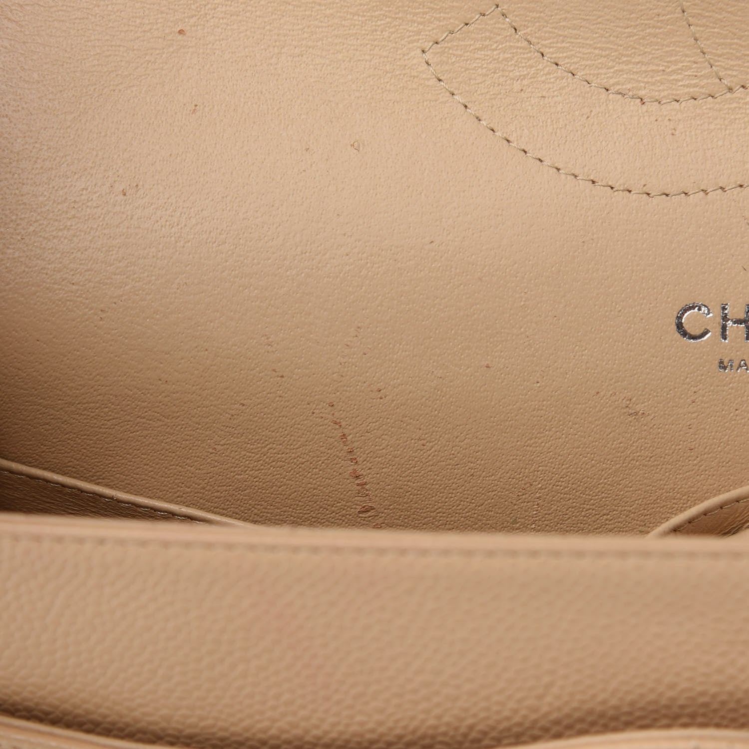 Chanel Caviar Quilted Jumbo Double Flap Beige Clair 16 of 17