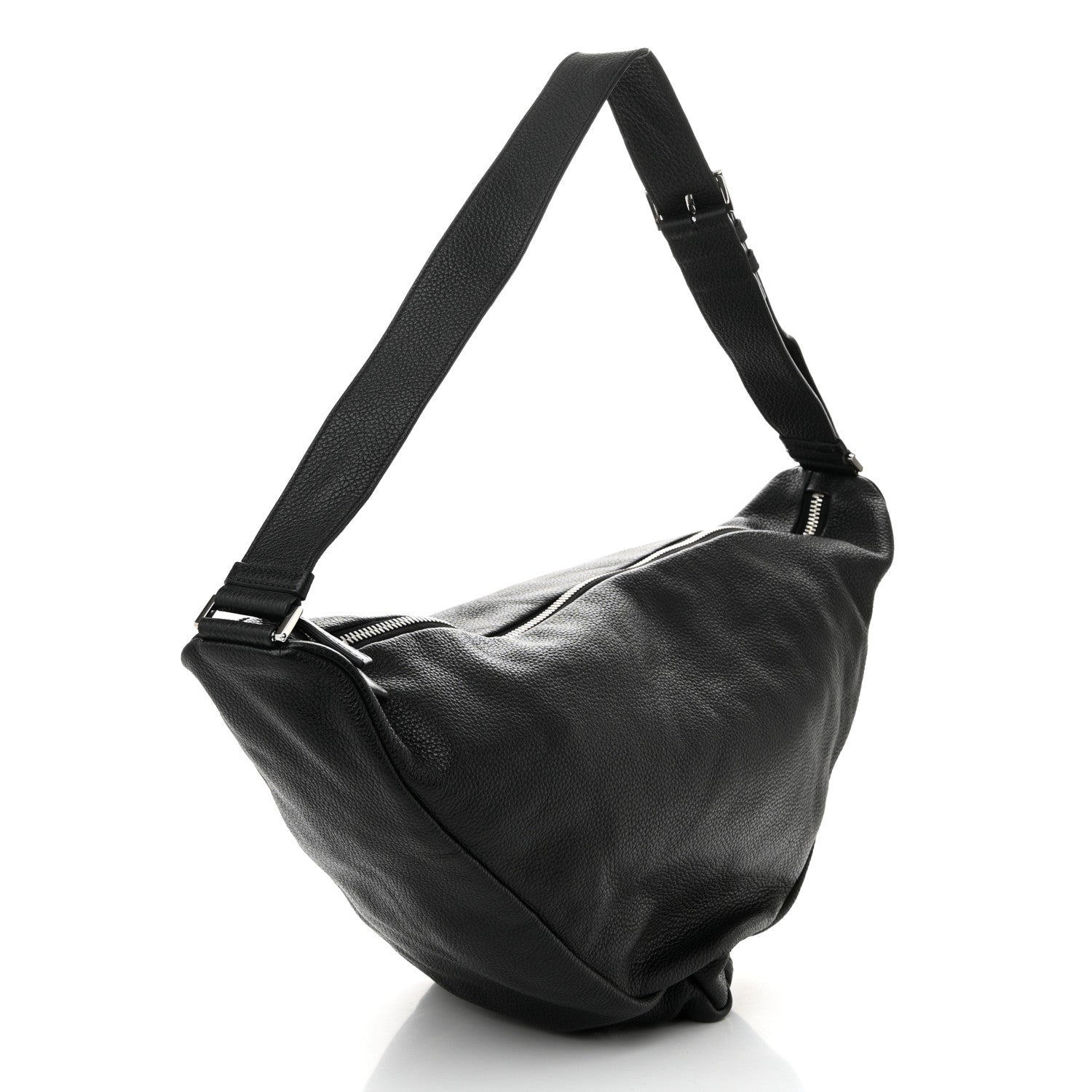Prada Vitello Daino Triangle Shoulder Bag Black 3 of 10