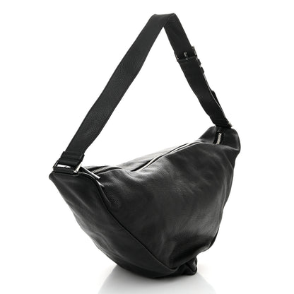 Prada Vitello Daino Triangle Shoulder Bag Black 3 of 10