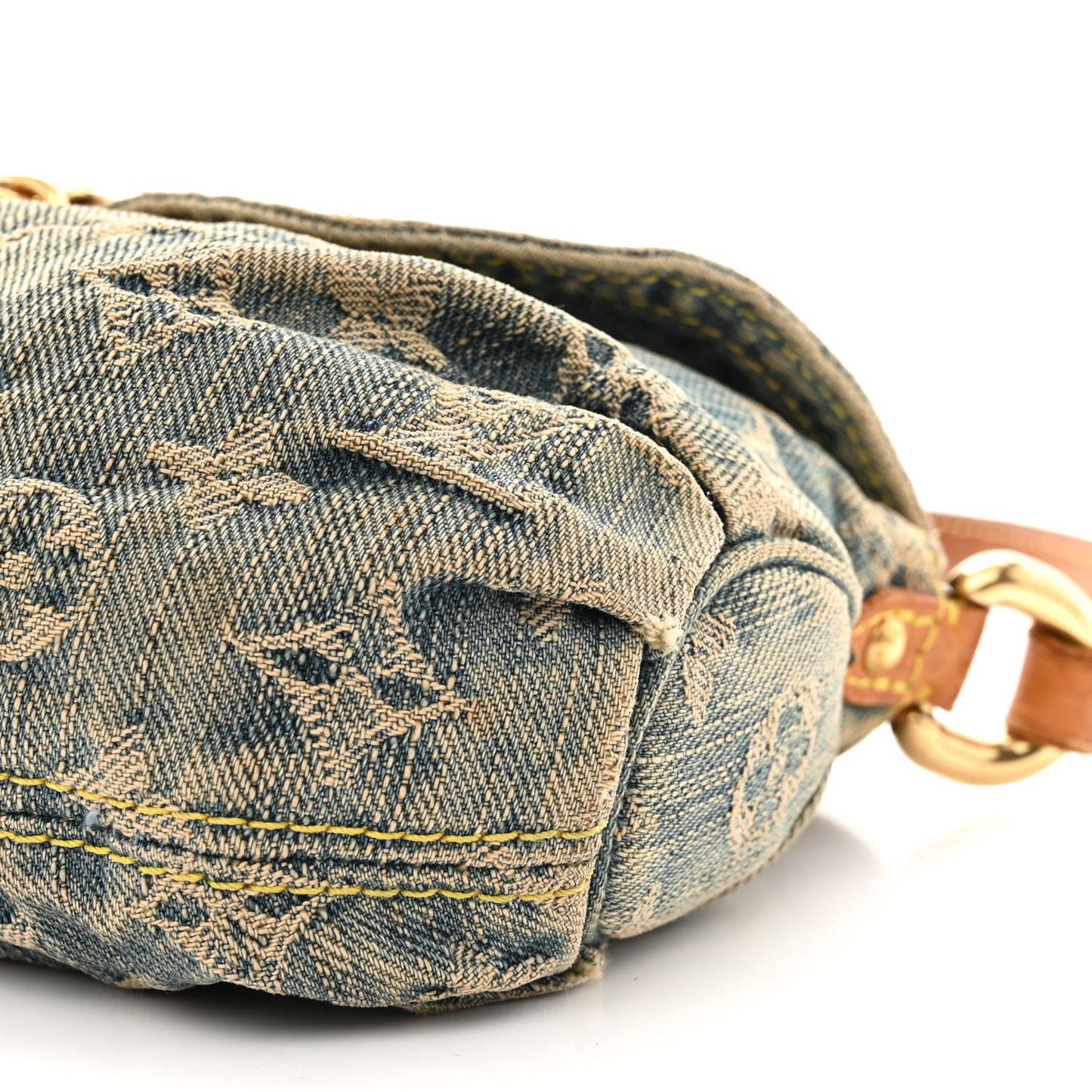 Monogram Denim Mini Pleaty Blue