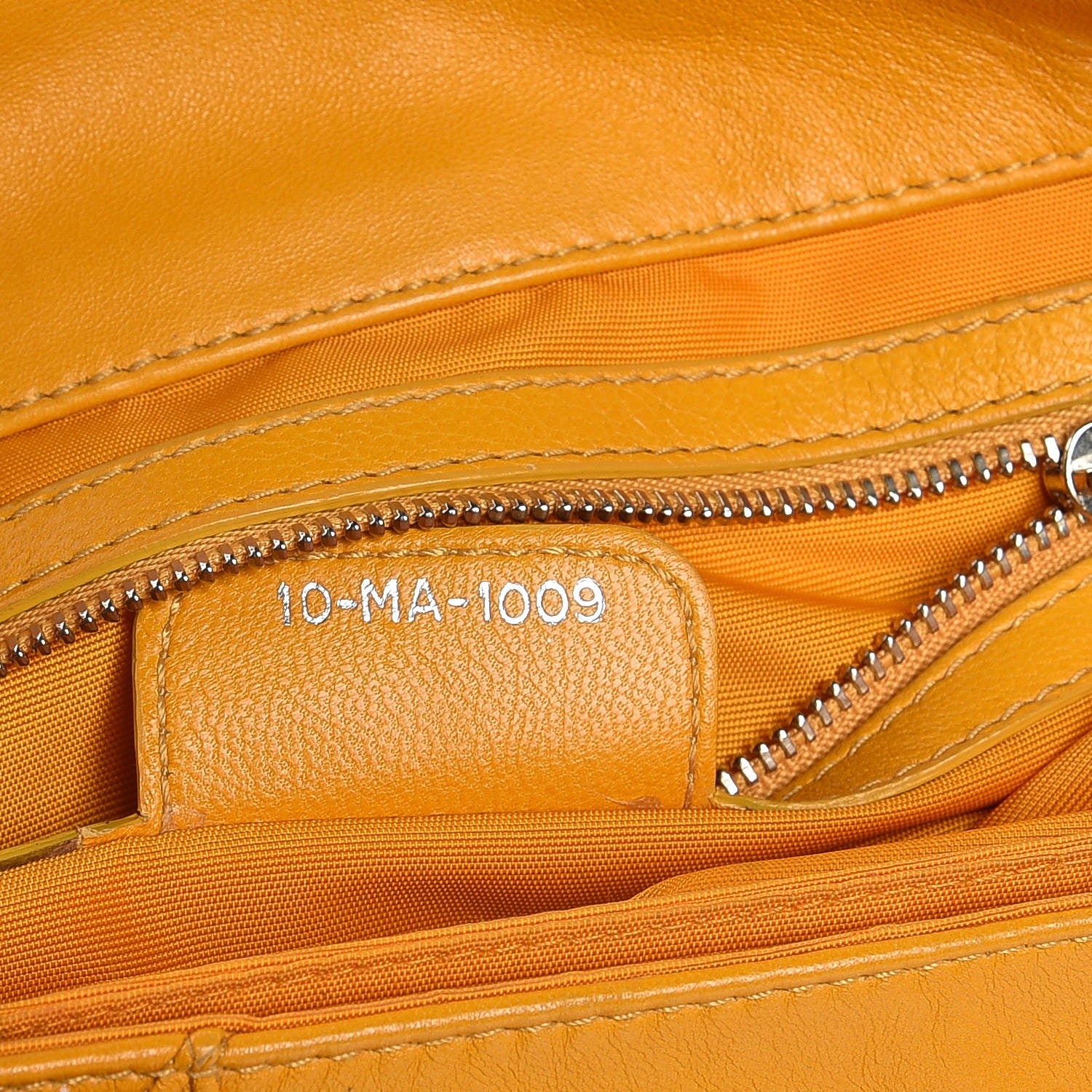 Christian Dior Lambskin Cannage Ruffle New Lock Flap Yellow 8 of 35