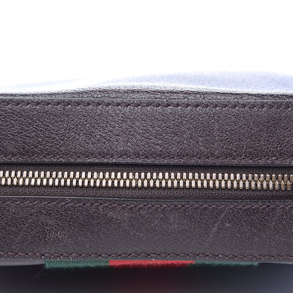 Gucci Textured Calfskin Web Small Webby Bee Shoulder Bag Brown Coffee 11 of 19