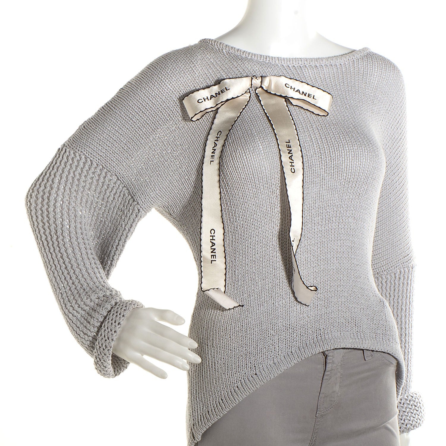 Chanel Ribbon Brooch White 2 of 6