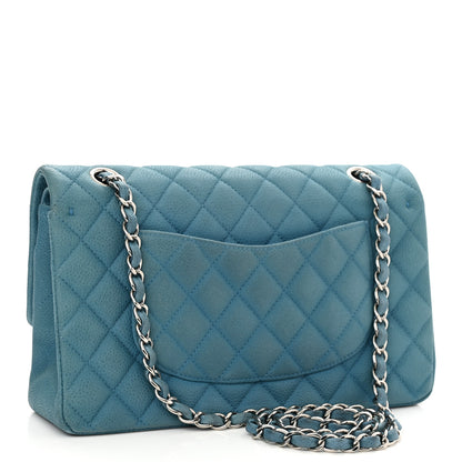 Chanel Iridescent Caviar Quilted Medium Double Flap Blue 3 of 11