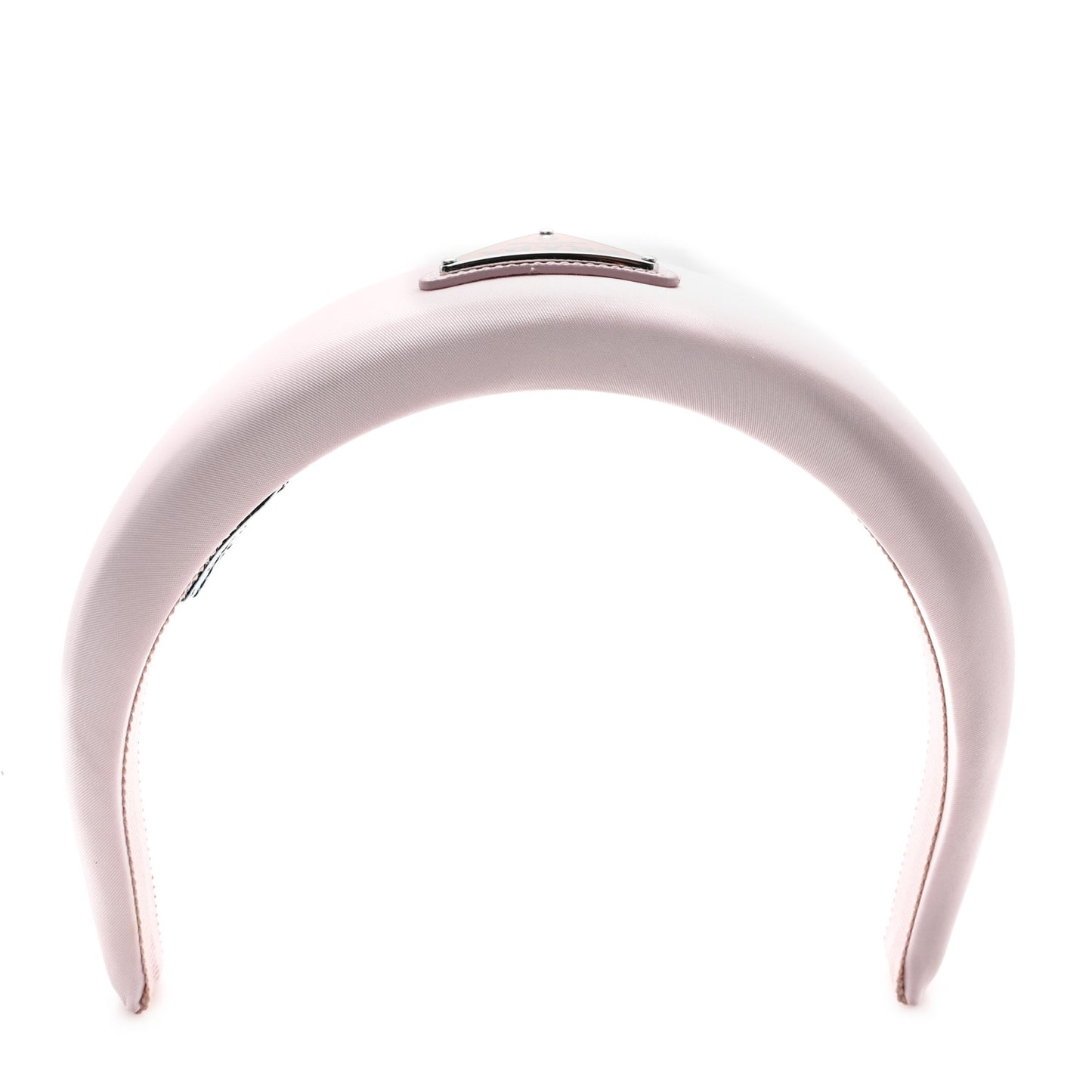 Re-Nylon Triangle Logo Headband Alabastro