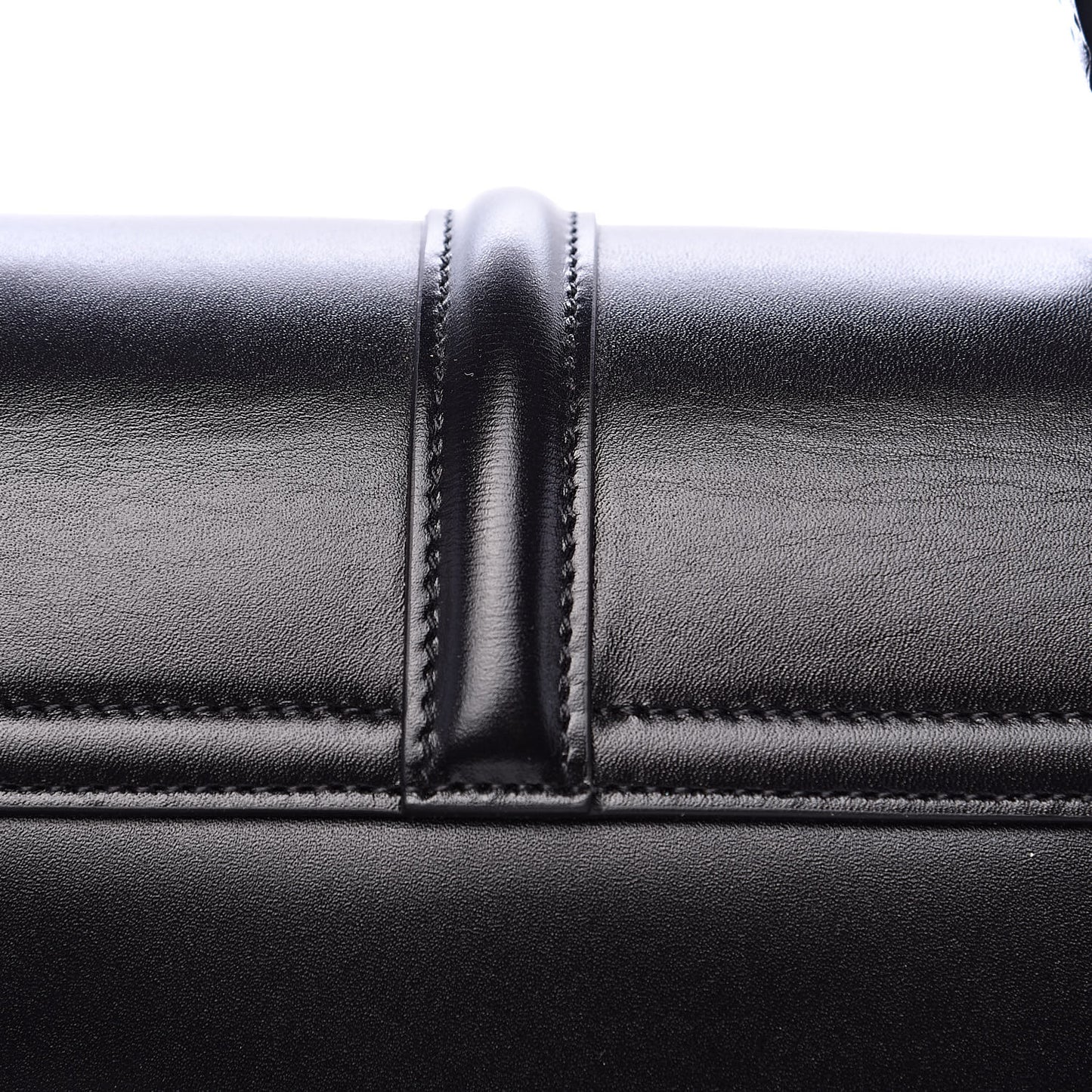 Satinated Calfskin Small 16 Top Handle Bag Black