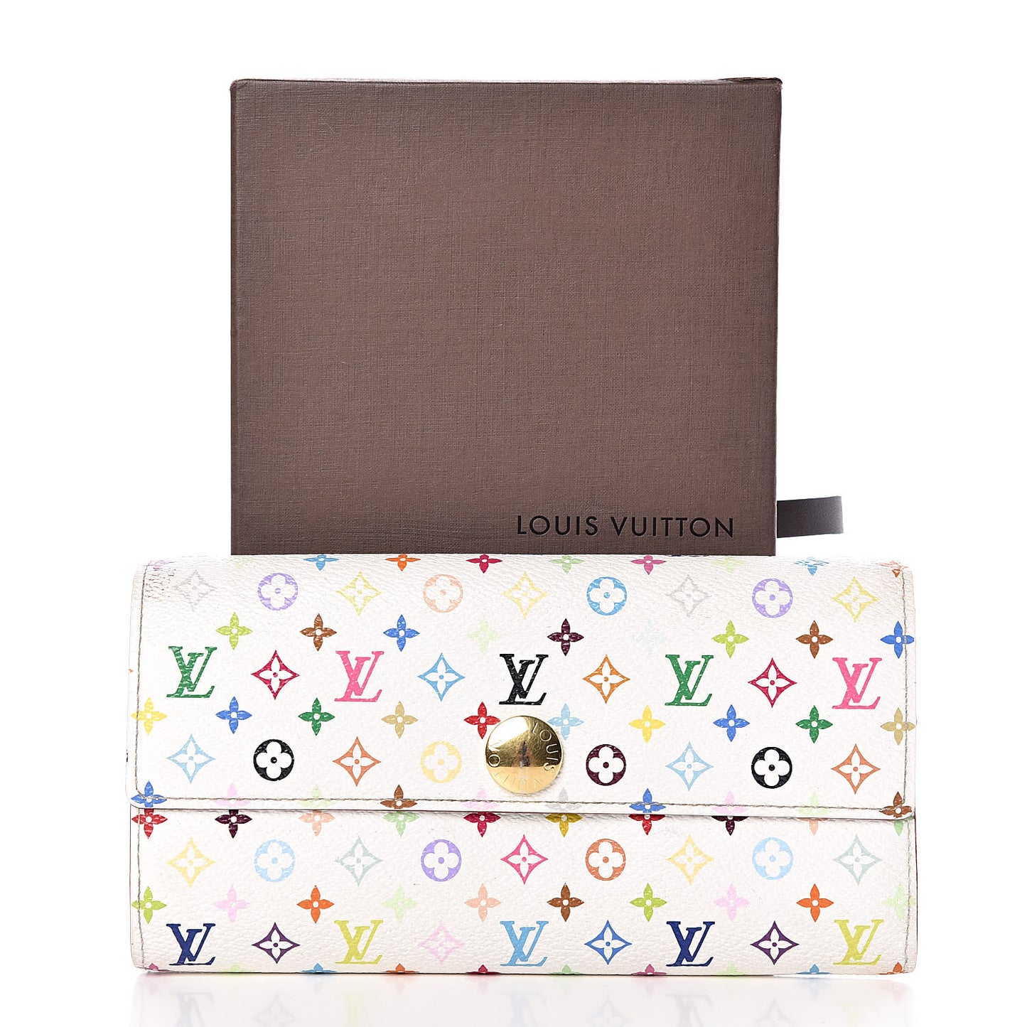 Monogram Multicolor Sarah Wallet White