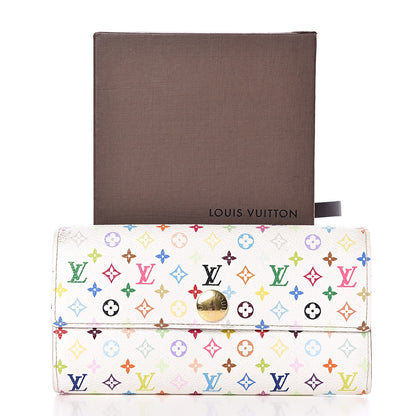 Louis Vuitton Monogram Multicolor Sarah Wallet White 10 of 10