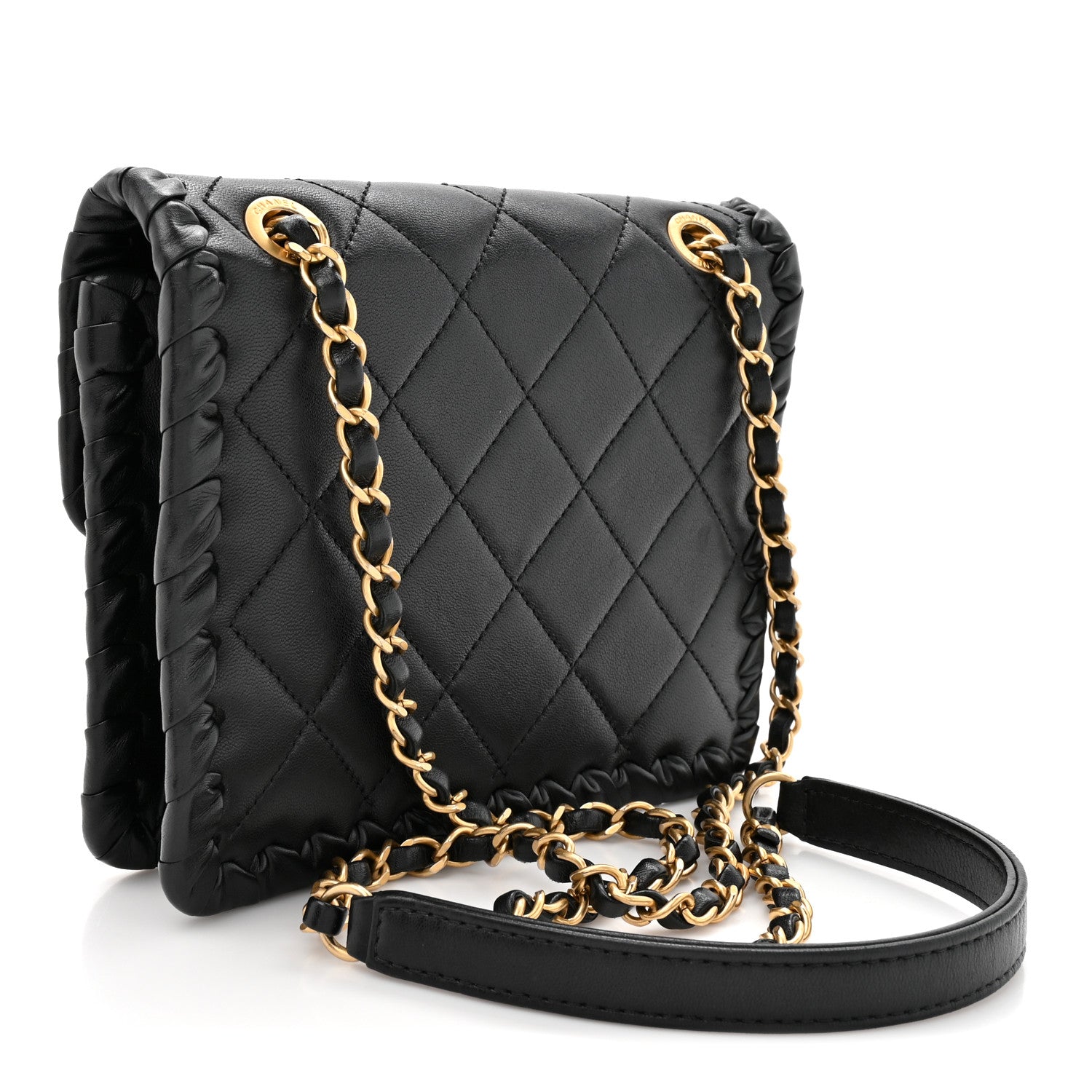 Chanel Calfskin Braided Mini My Own Frame Flap Black 3 of 11