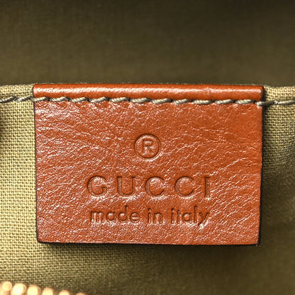 Gucci Vintage Canvas Web Shoulder Bag Sand Cuir 6 of 9