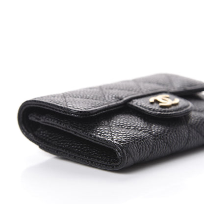 Chanel Caviar Quilted Flap Card Holder Wallet Black 9 of 10