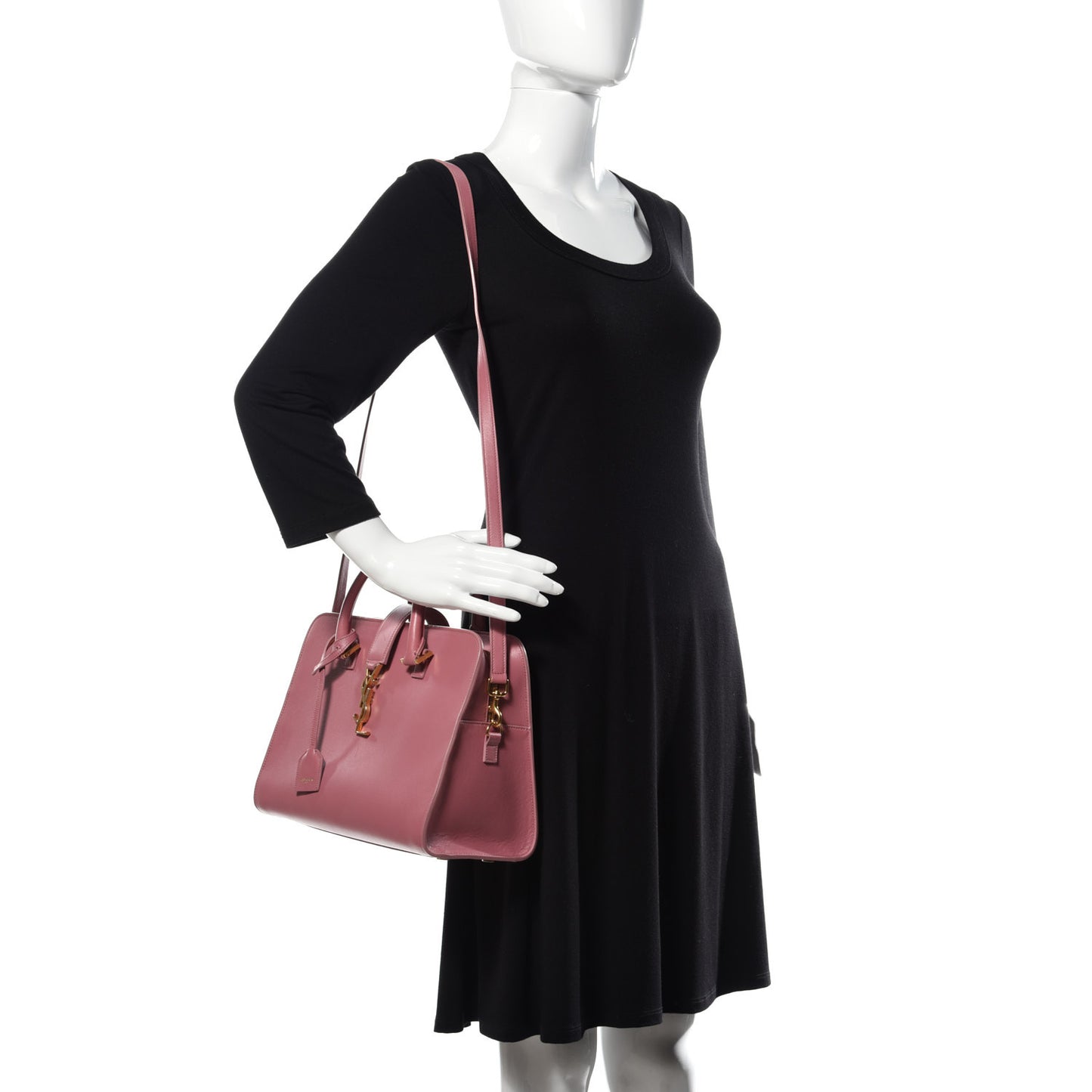 Calfskin Small Monogram Cabas Vieux Rose