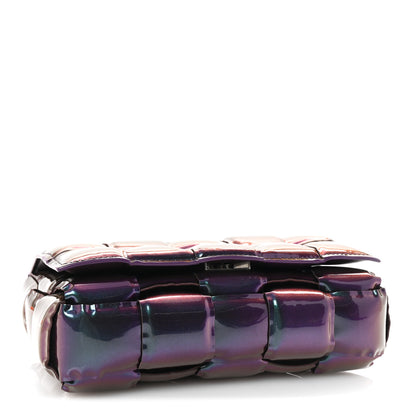 Bottega Veneta Glossy Nail Polish Nappa Maxi Intreccio Padded Cassette Crossbody Bag Holographic 4 of 9