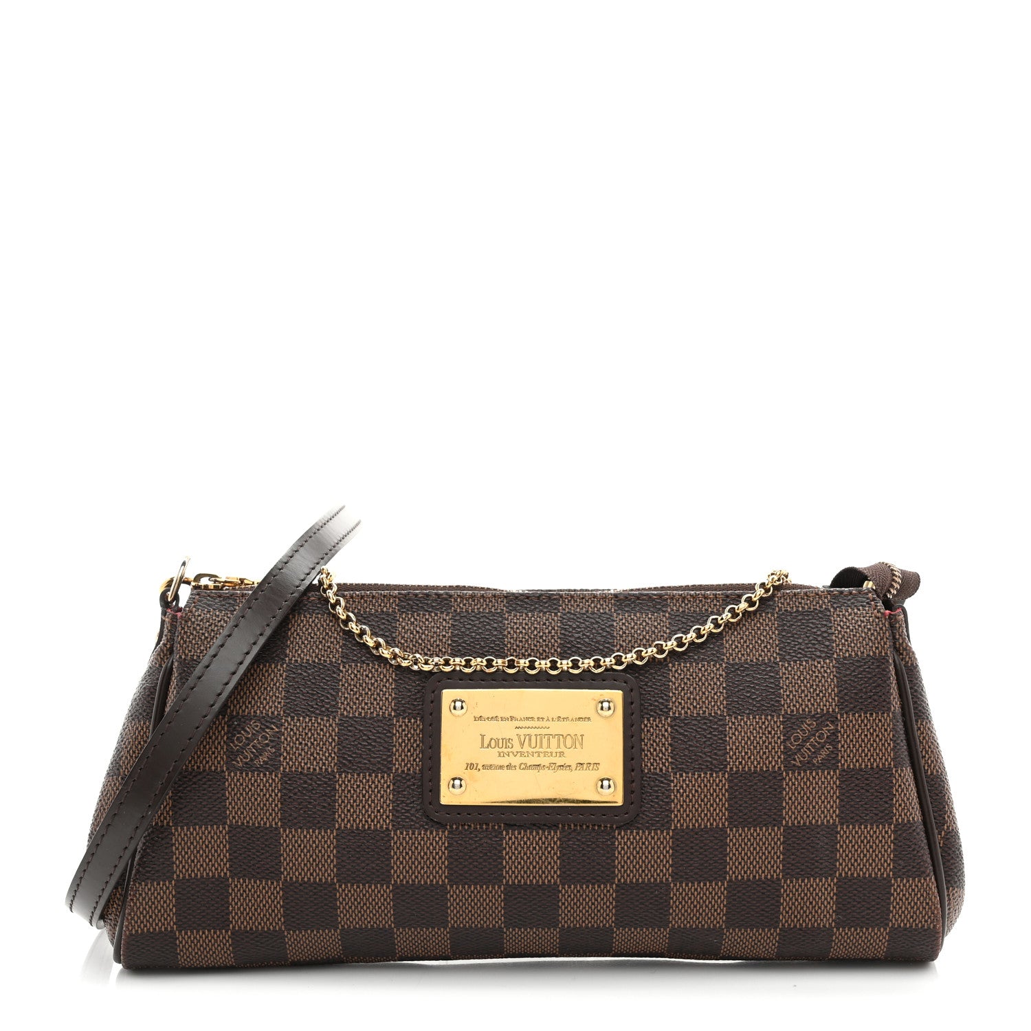Louis Vuitton Damier Ebene Eva Clutch 1 of 10
