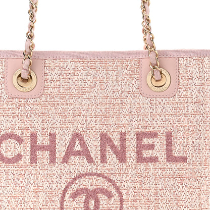 Chanel Lurex Boucle Mini Deauville Tote Pink 8 of 10