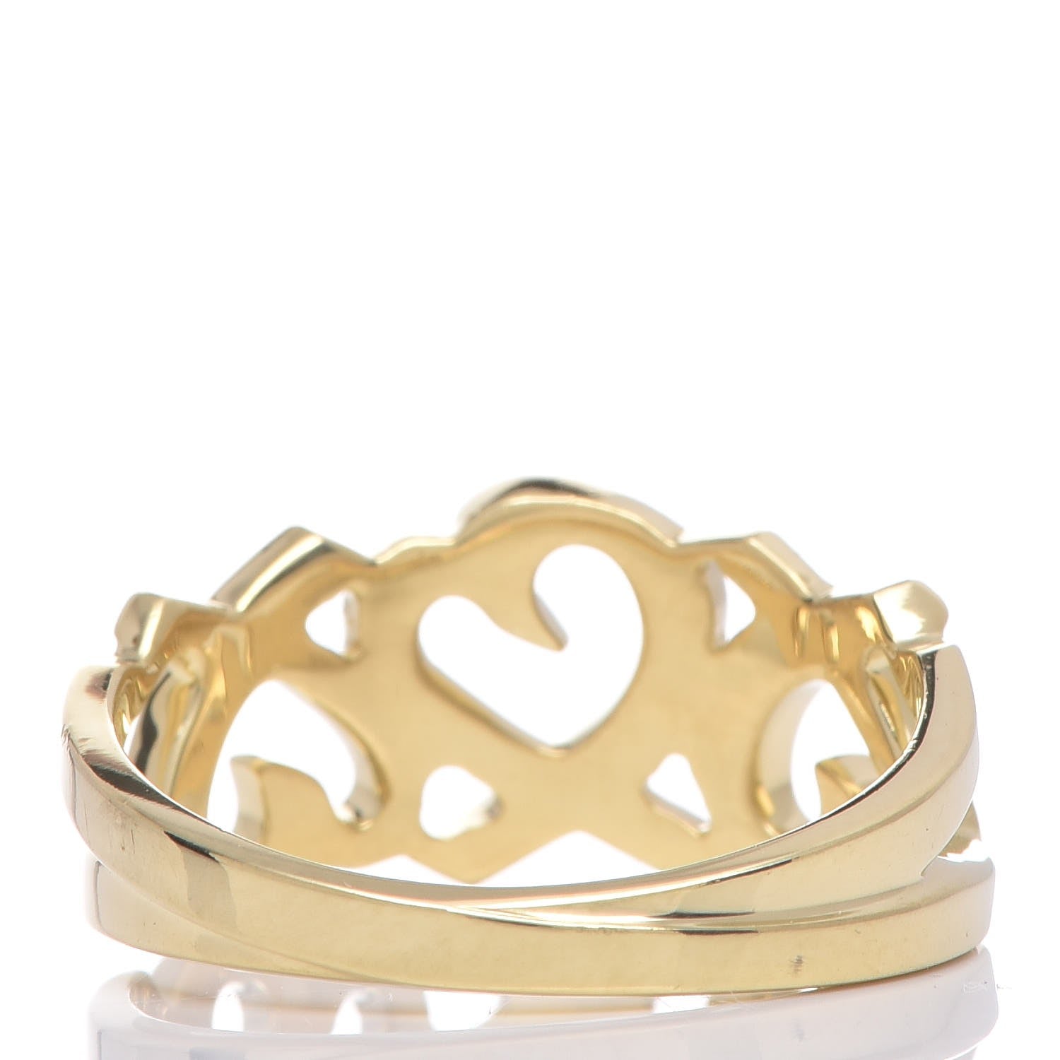 Tiffany 18K Yellow Gold Paloma Picasso Loving Heart Ring 52 6 4 of 7