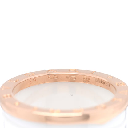 Bulgari 18K Rose Gold White Ceramic B.Zero1 Four-Band Ring 59 8.75 4 of 4