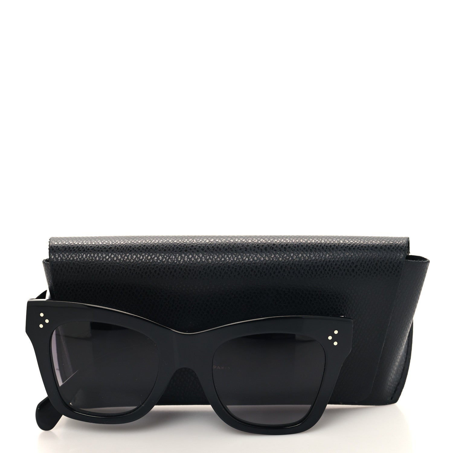 Celine Acetate Polarized Sunglasses CL4004IN Black 7 of 7