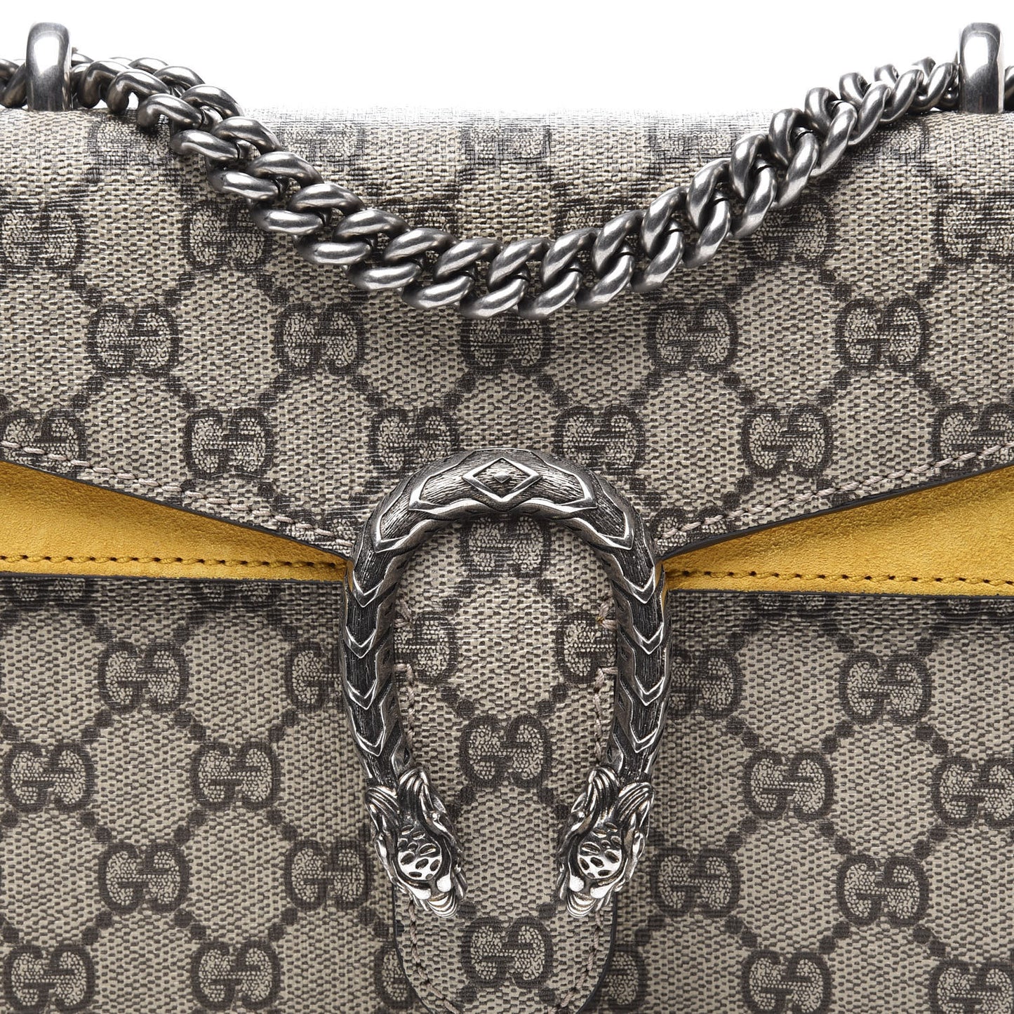 GG Supreme Monogram Mini Dionysus Shoulder Bag Yellow
