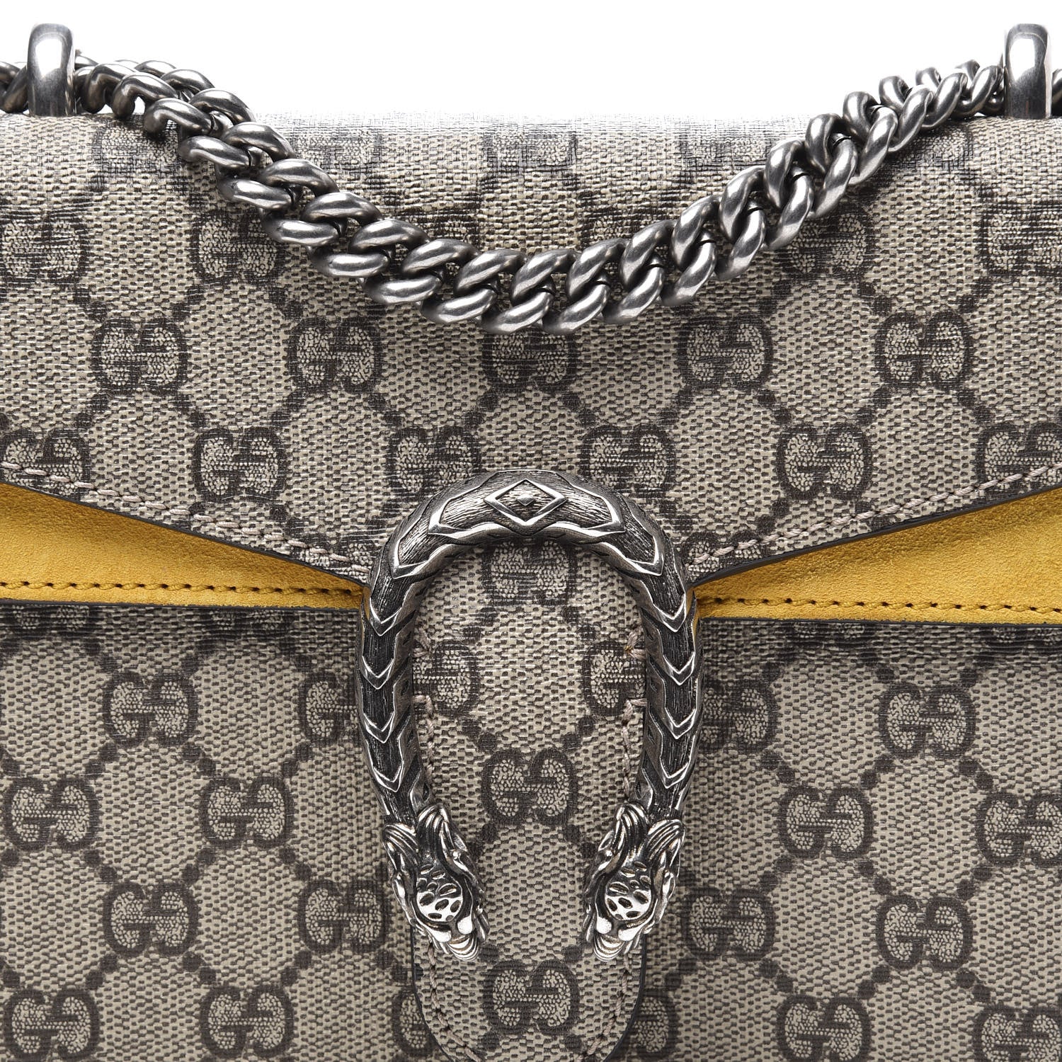Gucci GG Supreme Monogram Mini Dionysus Shoulder Bag Yellow 11 of 11