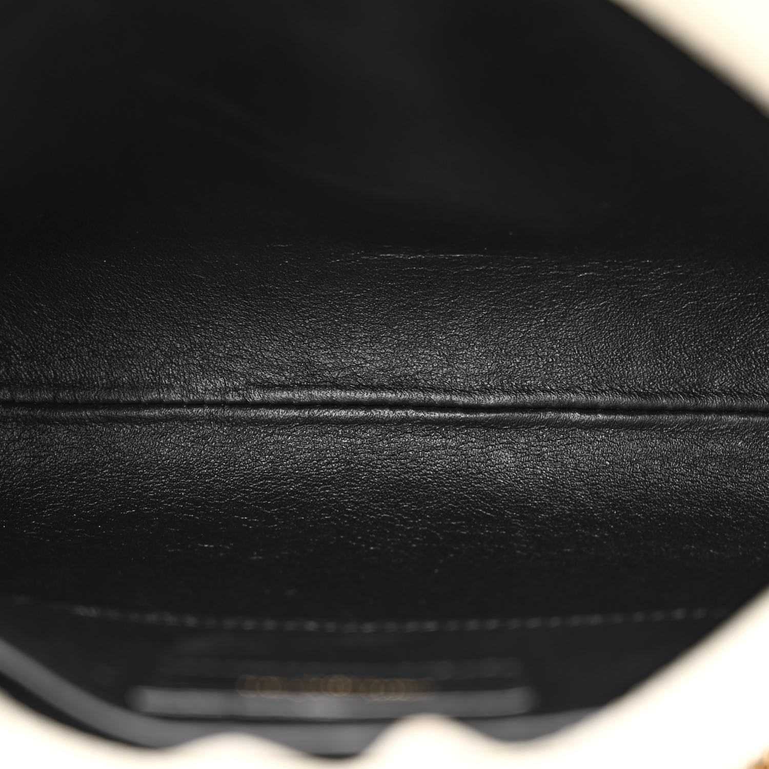 Saint Laurent Lambskin Quilted Monogram Baby Victoire Chain Clutch Blanc Vintage 5 of 12