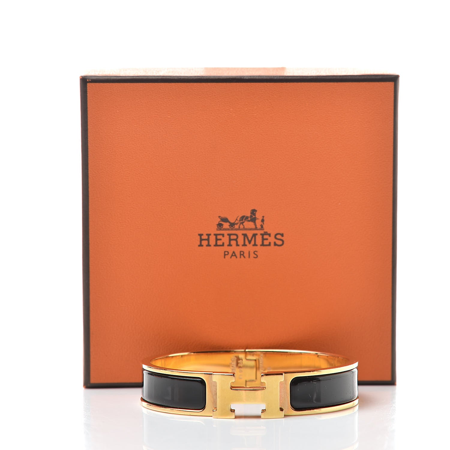 Hermes Enamel Narrow Clic Clac H Bracelet PM Black 6 of 6