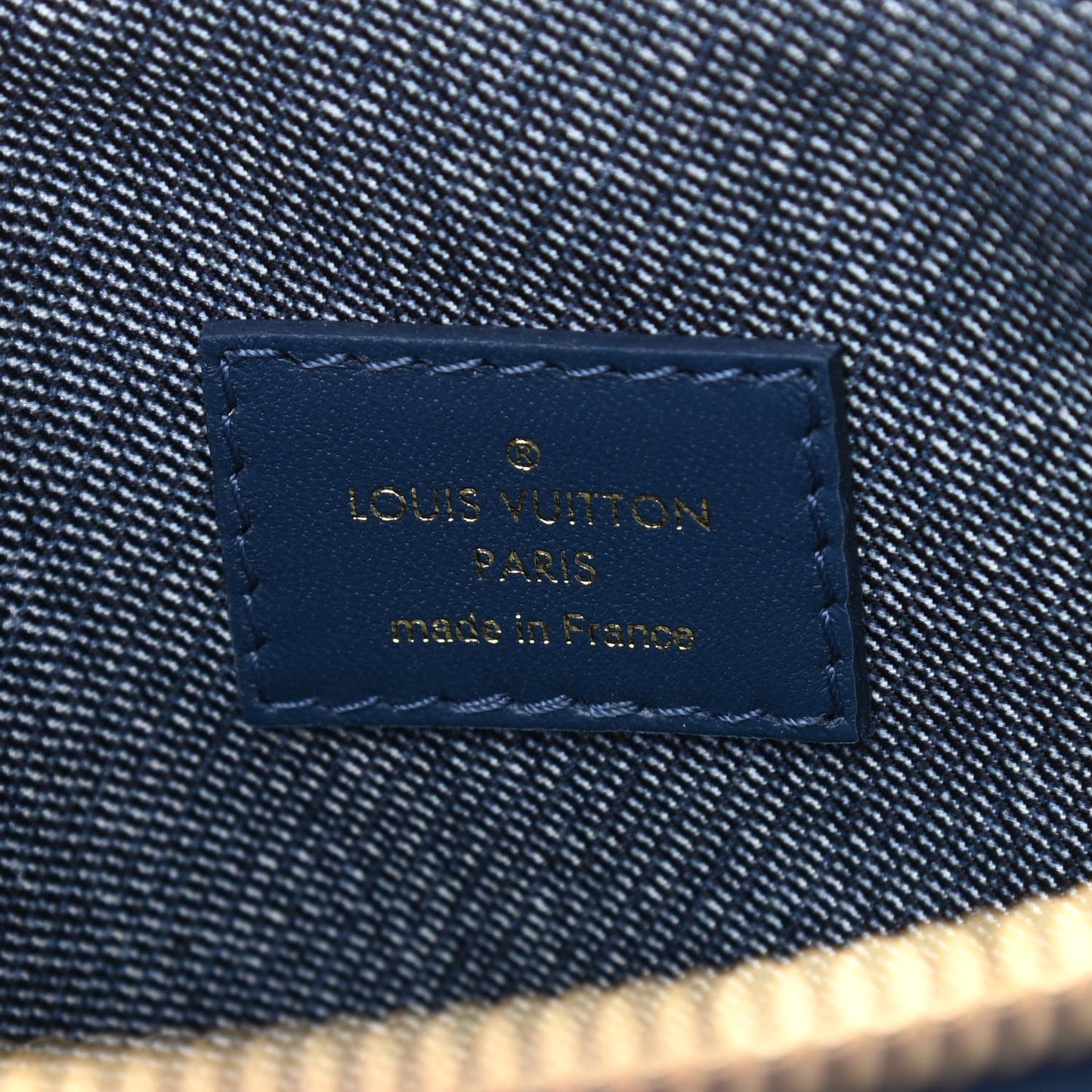 Lambskin Embossed Monogram Coussin PM Denim Blue