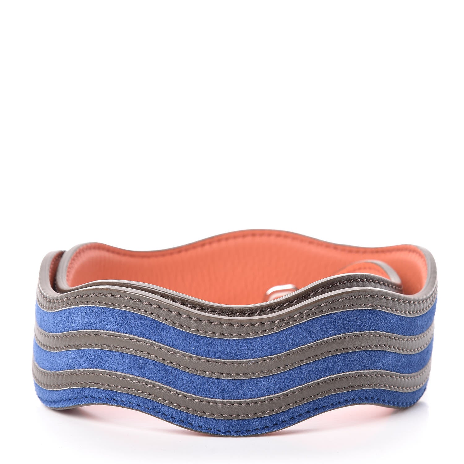 Fendi Suede Calfskin Waves Strap You Blue 2 of 3