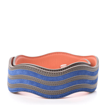 Fendi Suede Calfskin Waves Strap You Blue 2 of 3