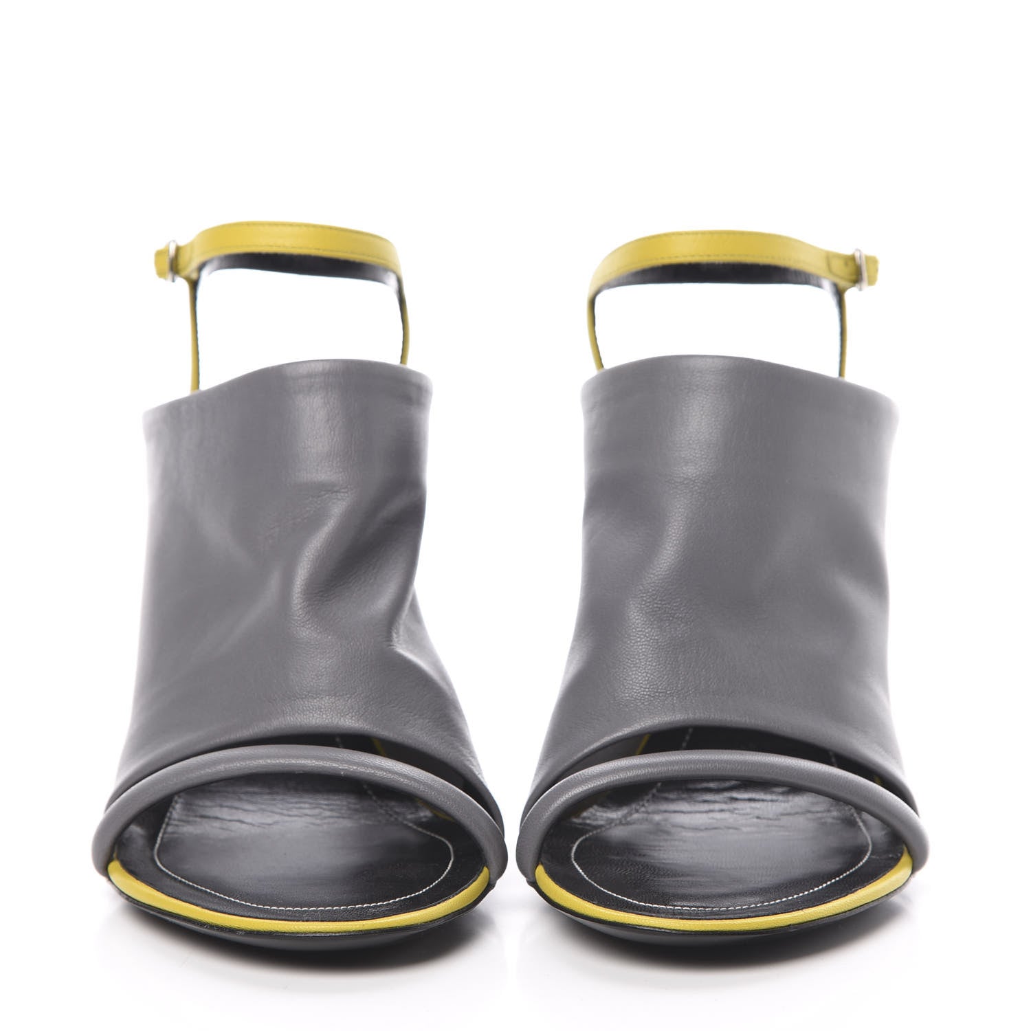Balenciaga Lambskin Bi-Color Open Toe Glove Sandal 38 Grey 2 of 8