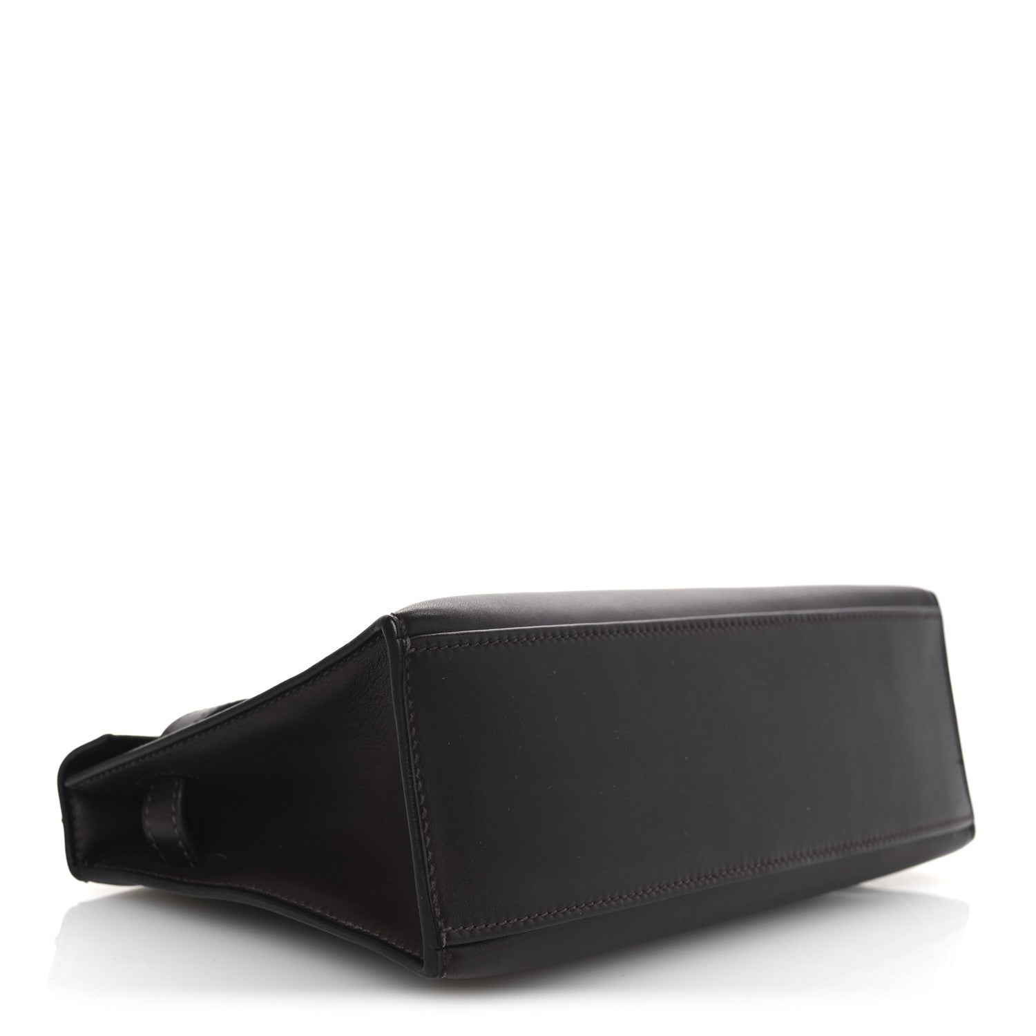 Hermes Tadelakt Kelly Pochette Clutch Chocolate 4 of 13