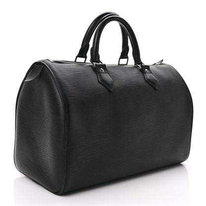 Louis Vuitton Epi Speedy 35 Black 3 of 10