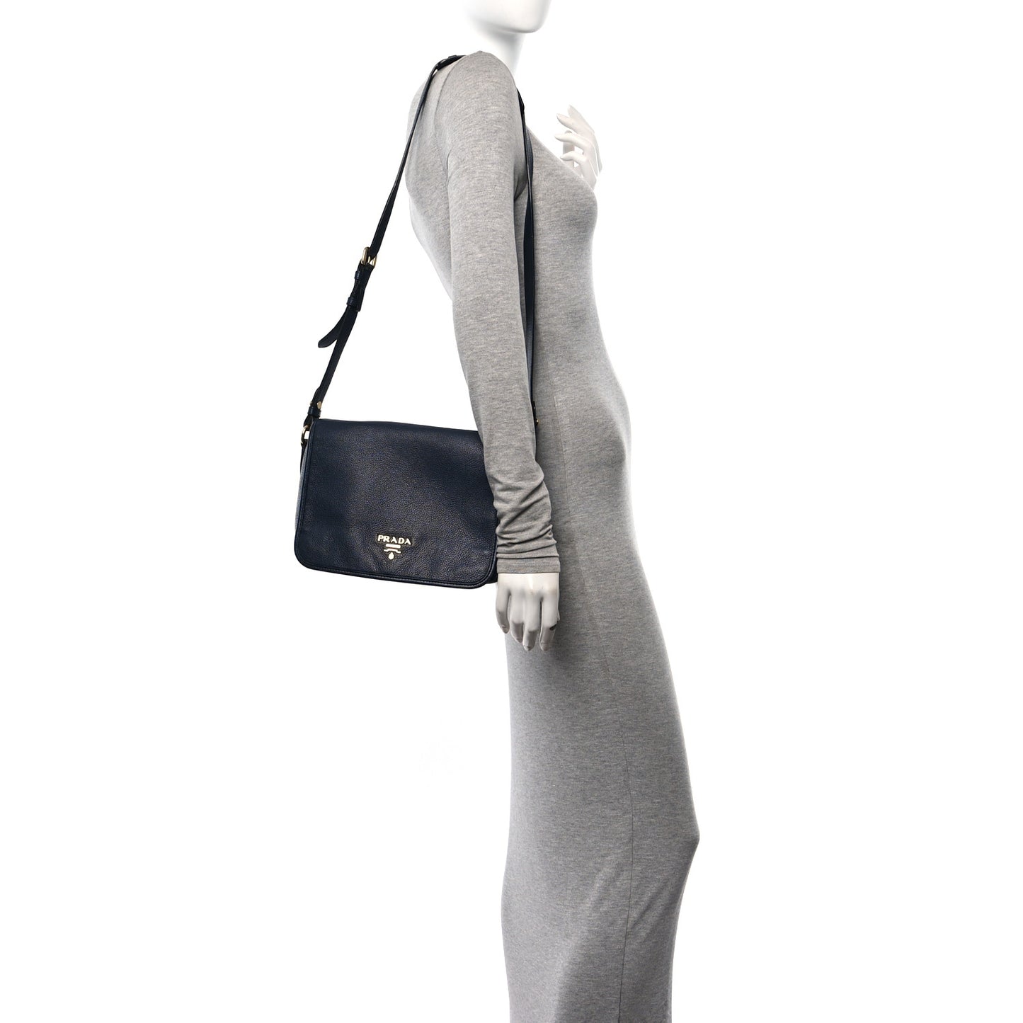Vitello Daino Flap Crossbody Bag Baltico