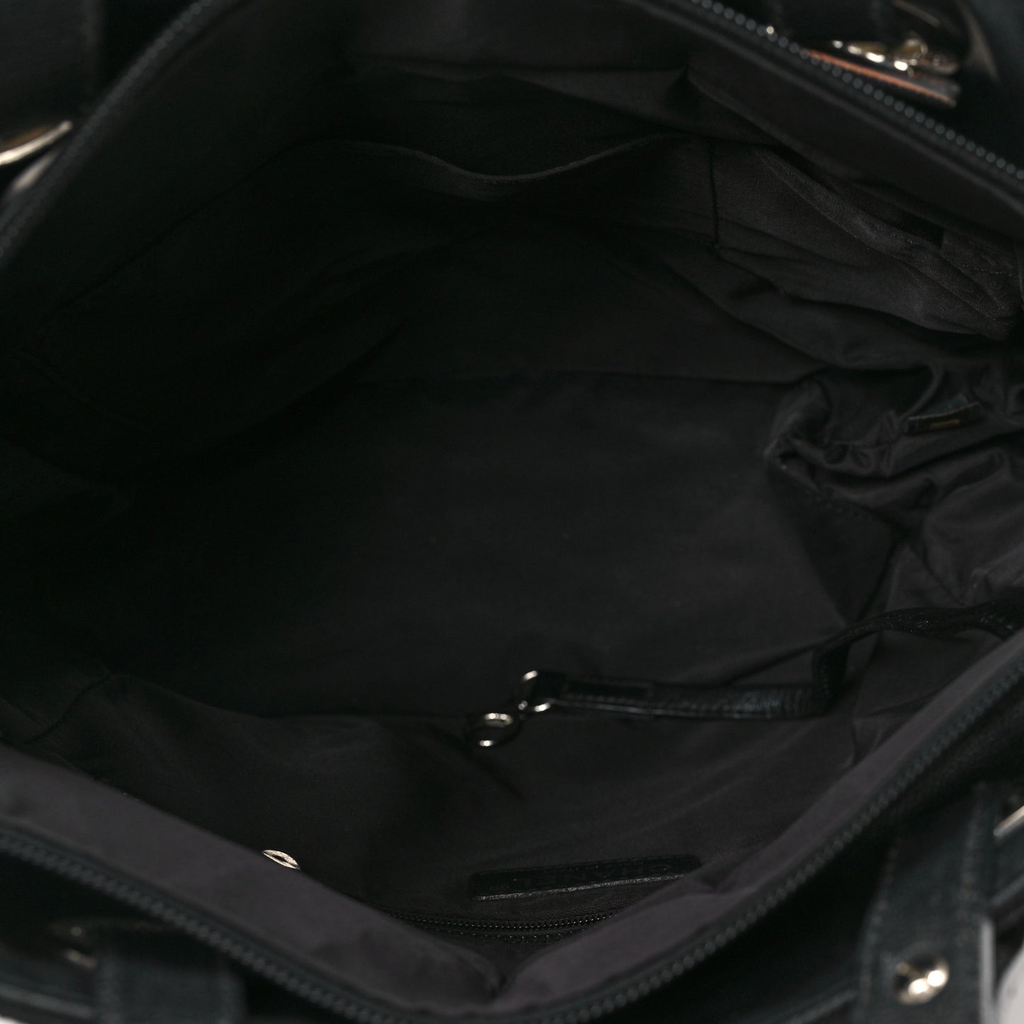 Coated Canvas Quilted Small Paris Biarritz Tote Black