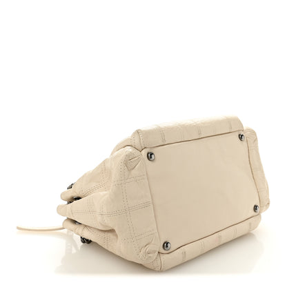 Chanel Lambskin LAX East West Shoulder Bag Ivory 4 of 12