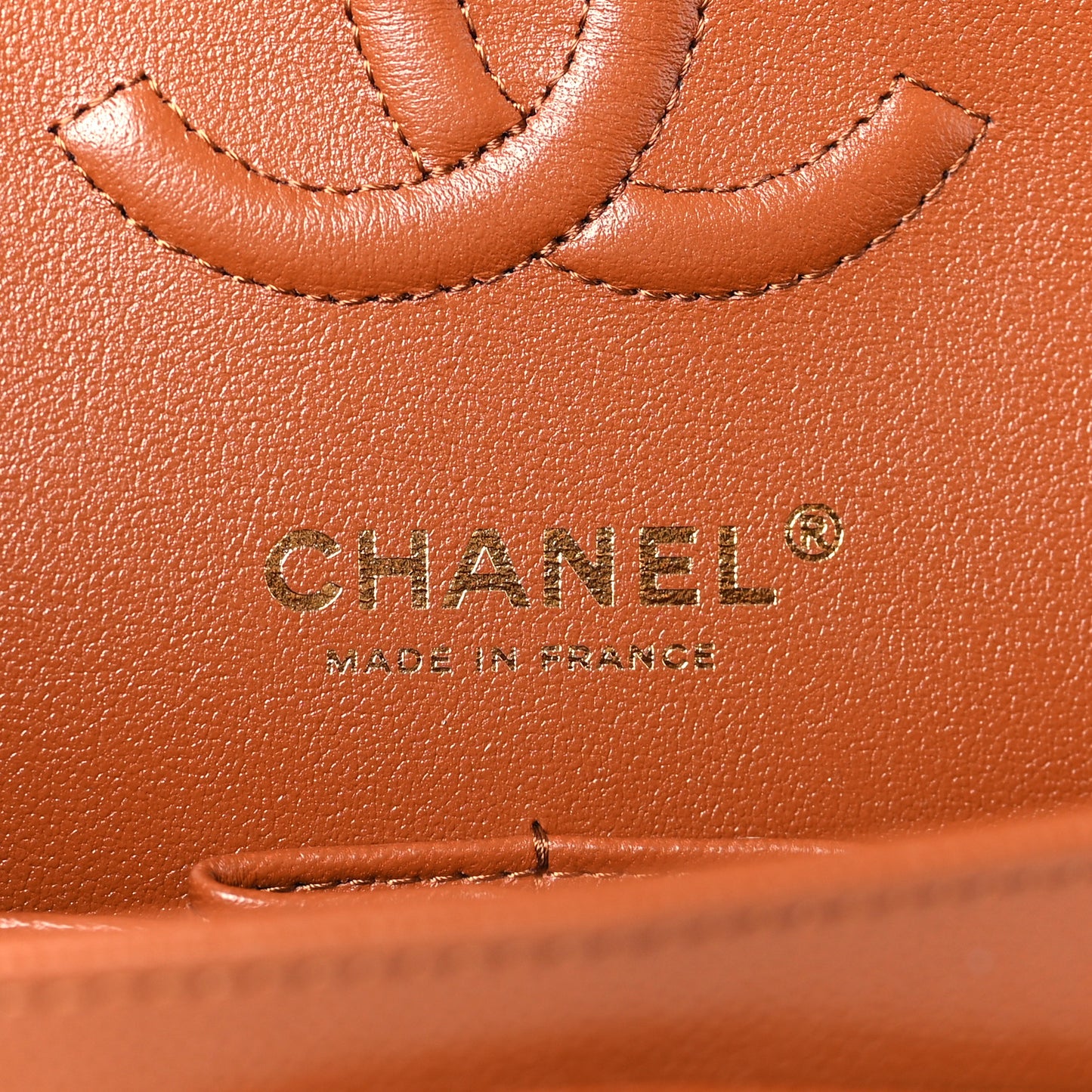 Caviar Quilted Small Double Flap Light Brown