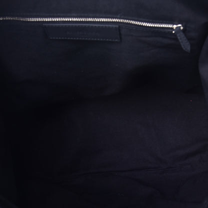 Balenciaga Rubber Calfskin Canvas Navy Tote Black 5 of 9