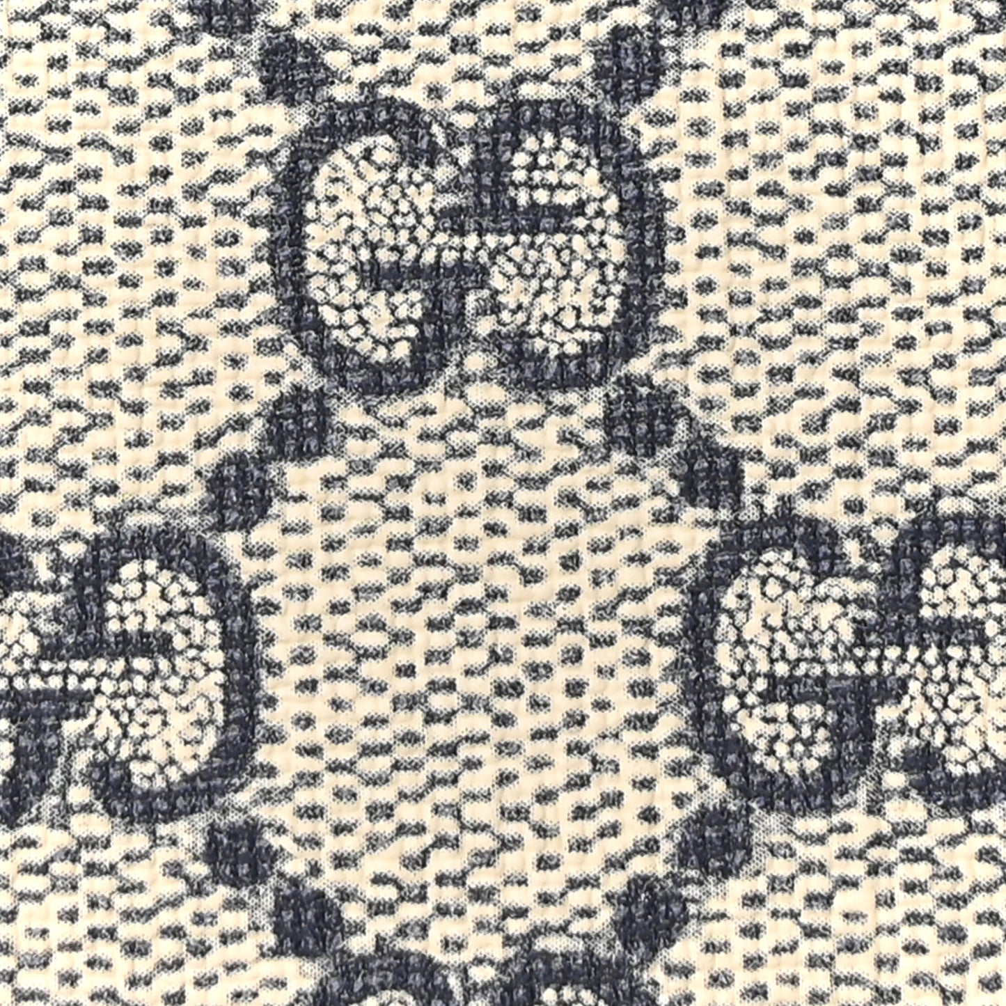 GG Supreme Monogram Textured Calfskin Web Small Attache Shoulder Bag Beige Blue