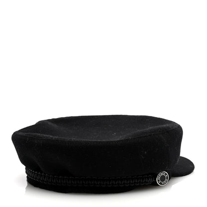 Hermes Cashmere Womens Deauville Cap 58 Black 4 of 8