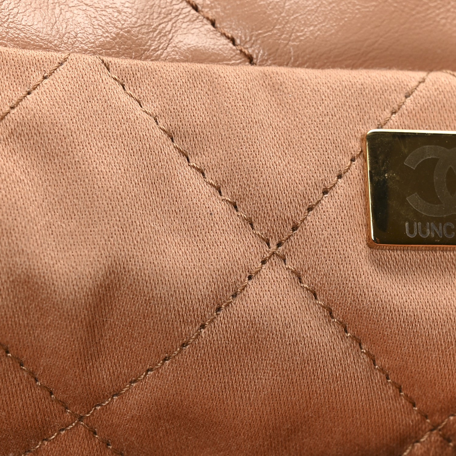 Chanel Shiny Calfskin Quilted Small Chanel 22 Camel 7 of 10