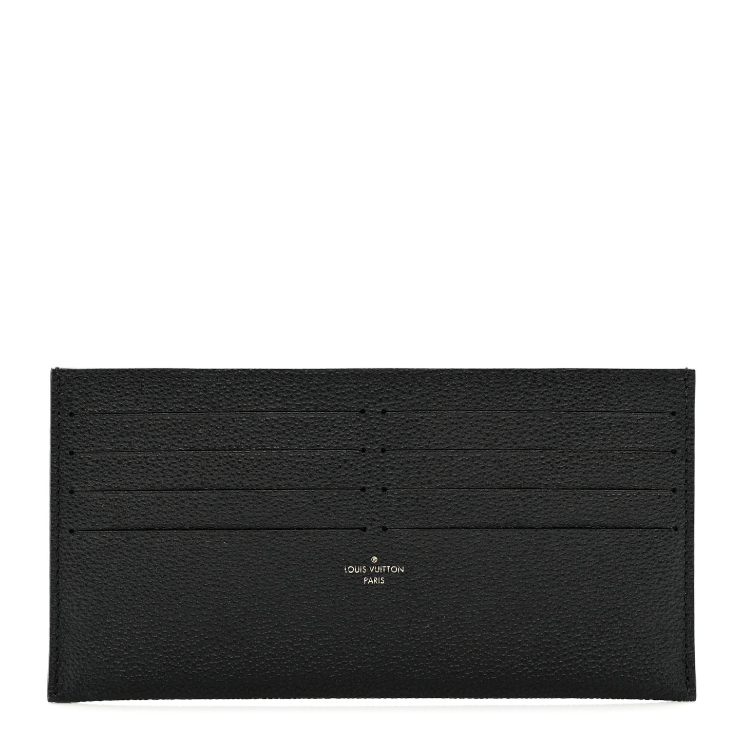 Calfskin Felicie Chain Wallet Card Holder Insert Black