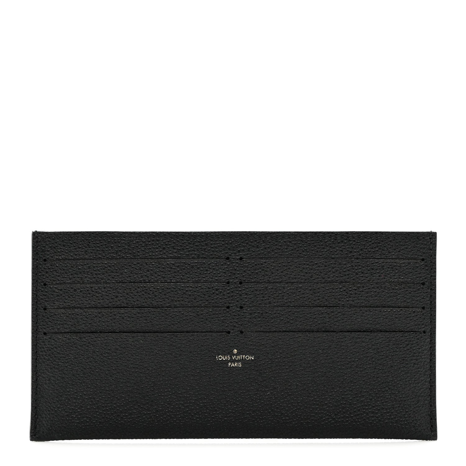 Louis Vuitton Calfskin Felicie Chain Wallet Card Holder Insert Black 1 of 7