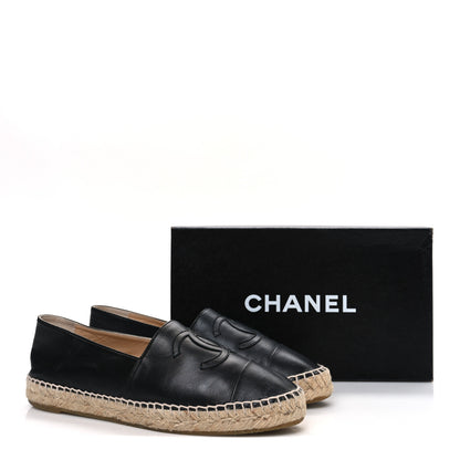 Chanel Lambskin CC Espadrilles 40 Black 11 of 11