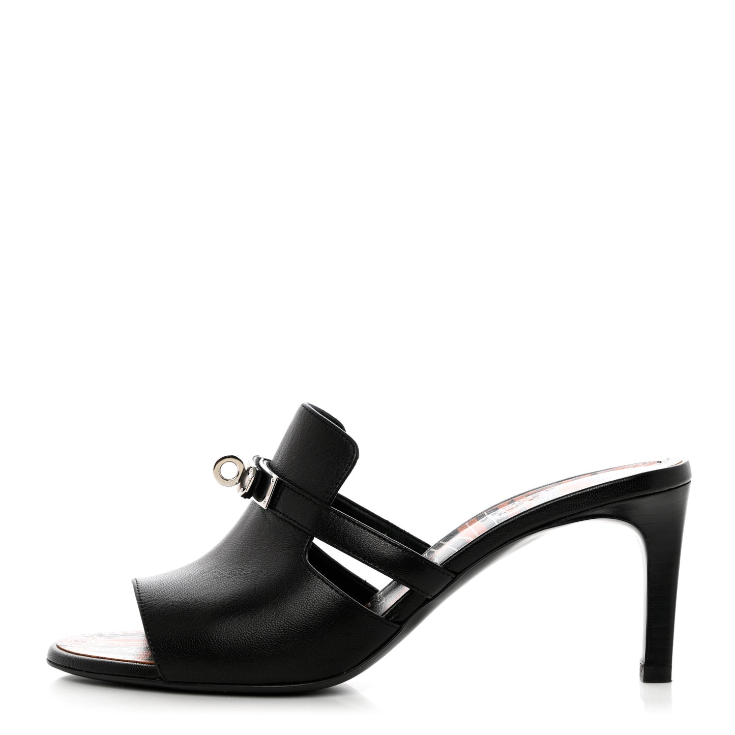 Goatskin Cute Sandals 38.5 Black