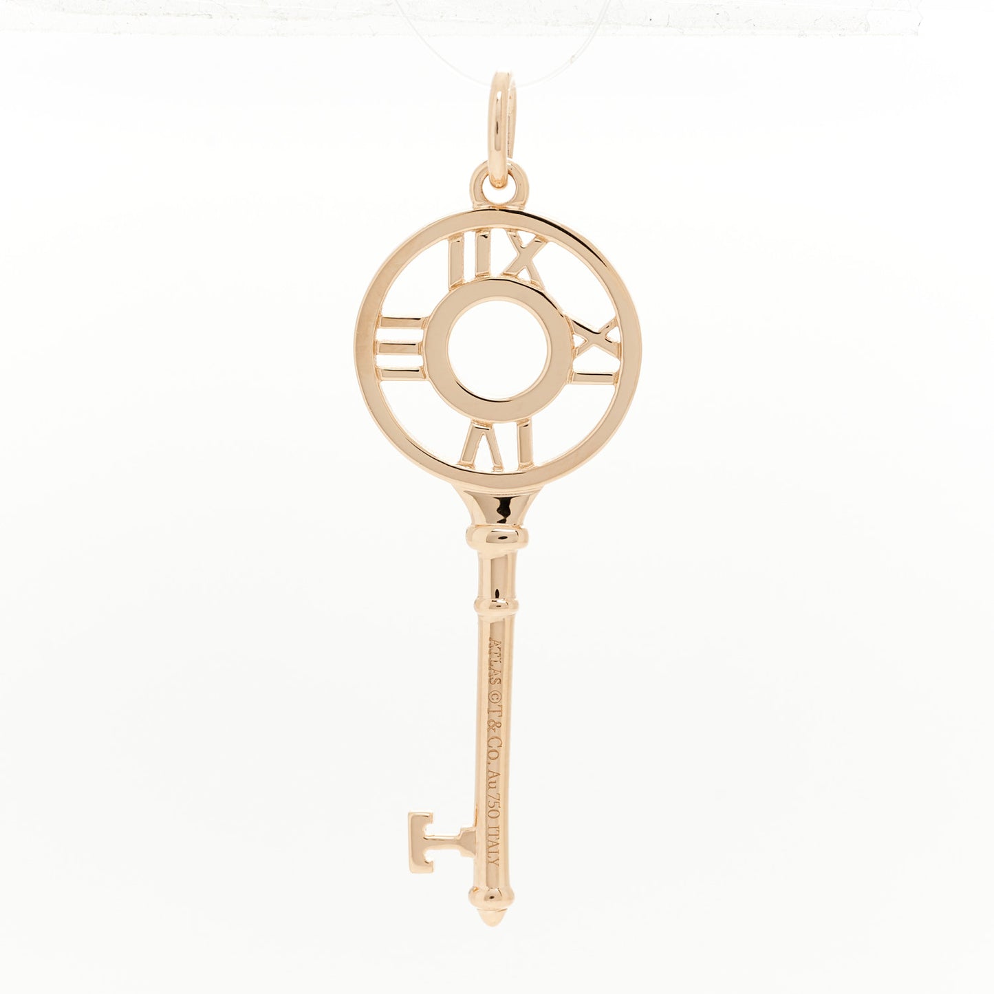 18K Rose Gold Diamond Atlas Key Pendant
